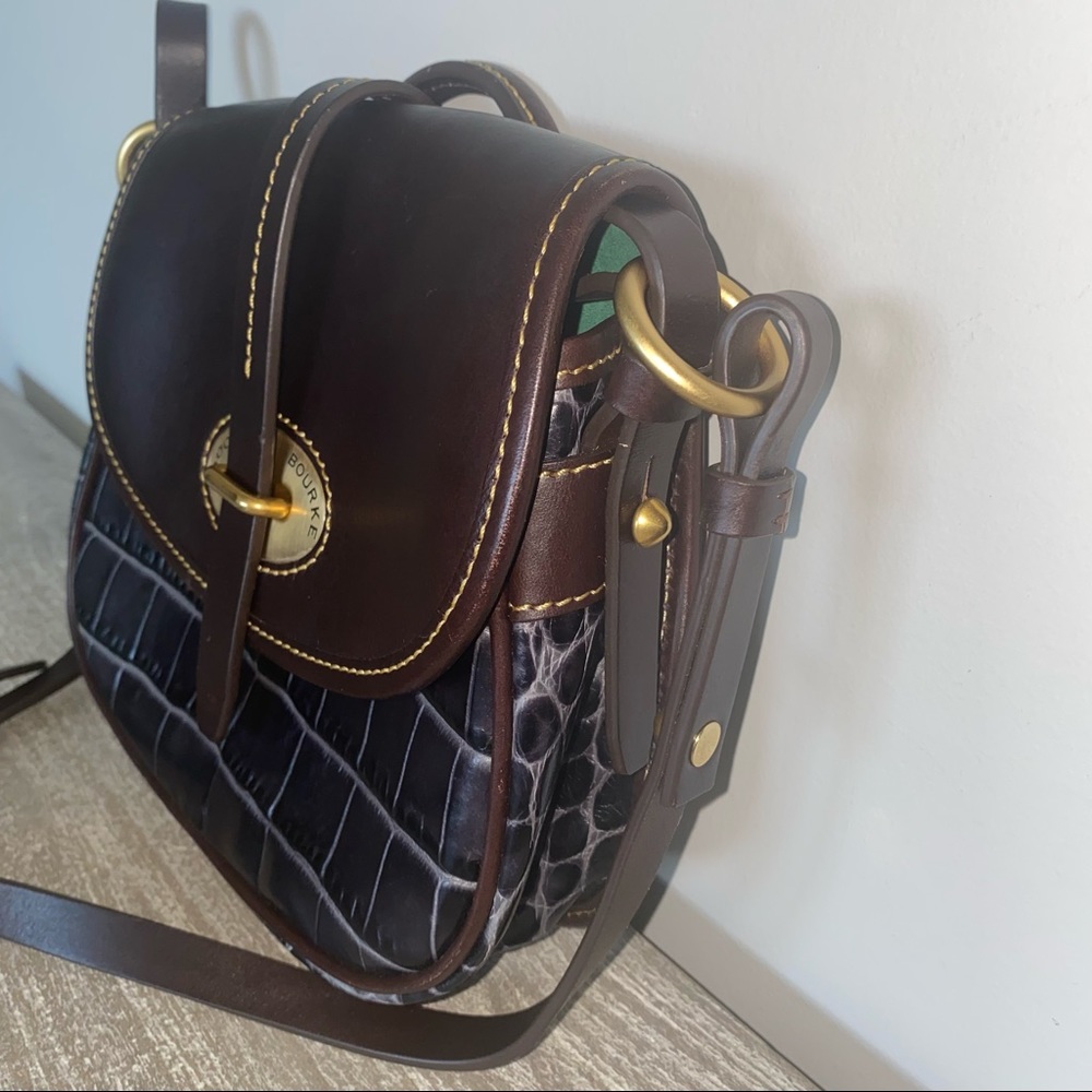 **RARE SAMPLE BAG*** Dooney  & Bourke Croc Print Leather Crossbody Purse - Picture 6 of 16
